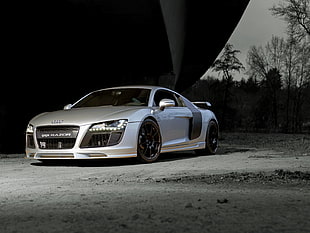 silver Audi R8 HD wallpaper