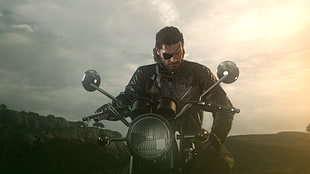 man with eye patch driving motorcycle digital wallpaper, Metal Gear Solid V: The Phantom Pain, Metal Gear Solid  HD wallpaper