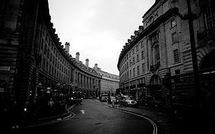 gray scale photo of building