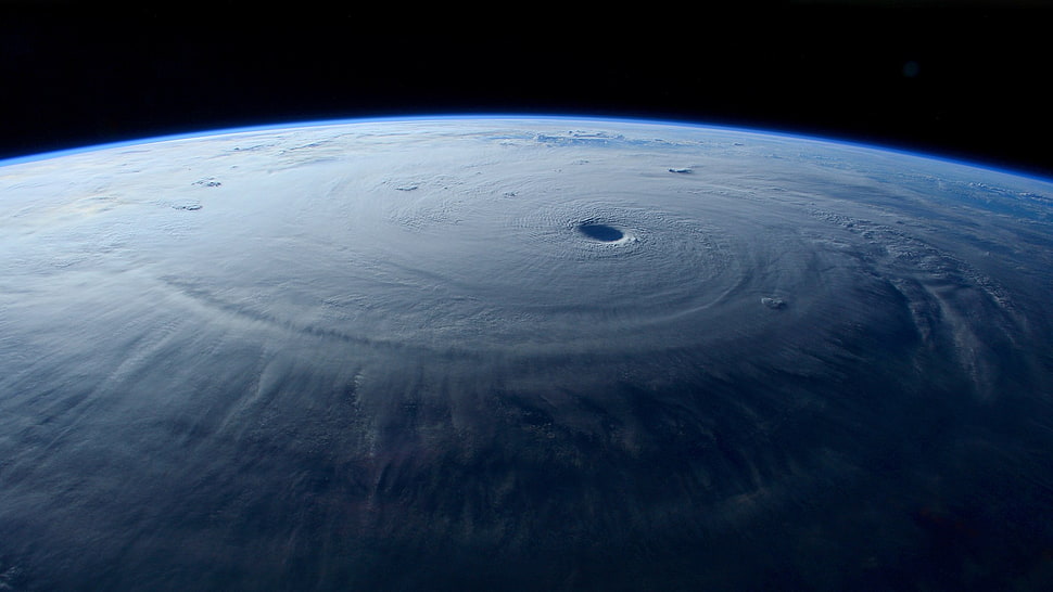 stratosphere view of typhoon HD wallpaper