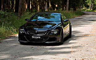 black sedan, G-Power, BMW, BMW M6 Hurricane RR, BMW M6