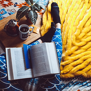 white book page, Tea, Book, Rest