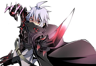 anime in black shirt with mask holding rogue and sword HD wallpaper