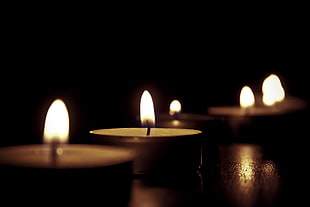 tealight candles HD wallpaper