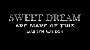 black and white text screenshot, Photoshop, metal music, Marilyn Manson HD wallpaper