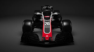 black and red F1 car HD wallpaper