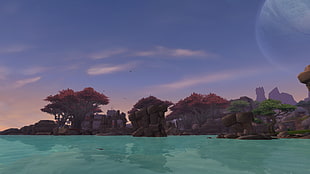 landscape illustration, video games, World of Warcraft, World of Warcraft: Warlords of Draenor HD wallpaper
