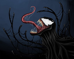 Marvel Venom digital wallpaper, Venom, Marvel Comics HD wallpaper