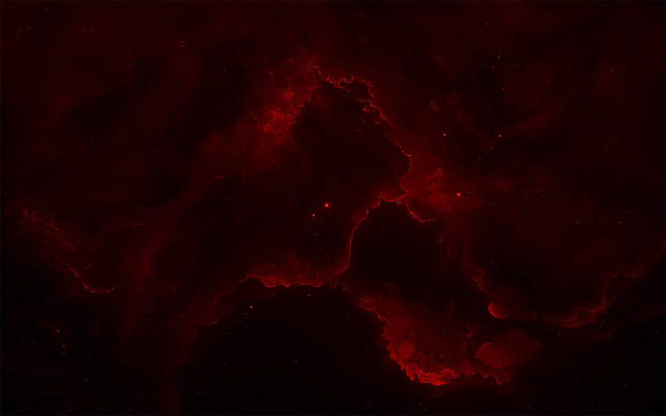 red and black abstract painting, space, nebula HD wallpaper