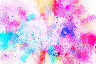 abstract painting, Watercolor, Spots, Bright HD wallpaper