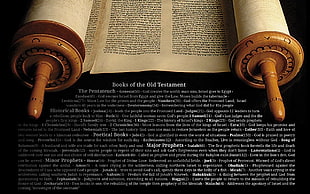 two brown and white scroll script, Torah, Jesus Christ HD wallpaper