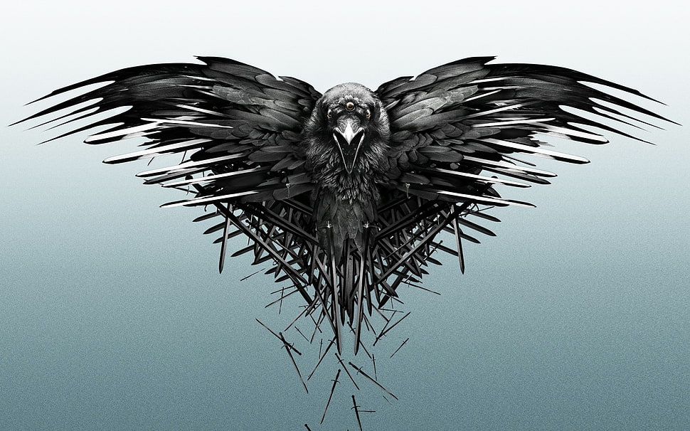 Faded Crow artwork HD wallpaper