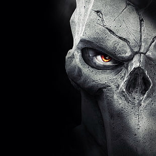 Dishonored wallpaper, selective coloring, anime, skull, Darksiders 2 HD wallpaper