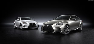 silver Lexus GS F collage HD wallpaper