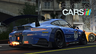 blue stock car, Project cars, video games HD wallpaper