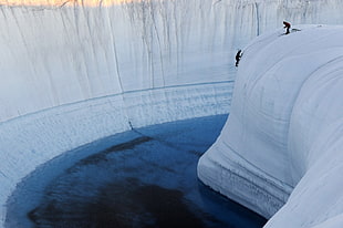 glacier, Arctic, ice, snow, climbing HD wallpaper