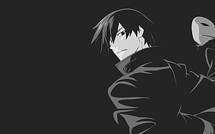 male anime character, Darker than Black, anime, Hei