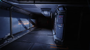 gray metal wall, Star Citizen, 3D