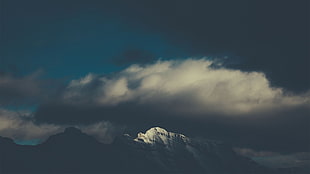 white and gray clouds, nature, landscape, mountains, clouds