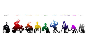 assorted-color character illustrations, DC Comics, superhero, Green Lantern, Emotional Spectrum HD wallpaper