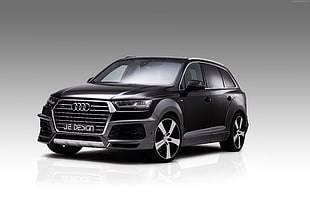 black Audi 5-door hatchback