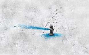 gray fire hydrant illustration HD wallpaper