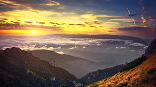 mountain during daytime, landscape, nature, mountains, sunset