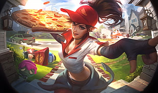 Pizza Delivery Sivir from League of Legends, Sivir, League of Legends, pizza, Amumu (League of Legends) HD wallpaper