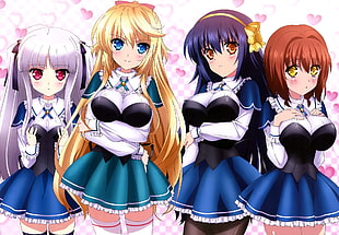 four female anime characters