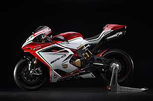 red and white AMG sports bike, MV Agusta F4 RC, superbike, AMG Line, motorcycle HD wallpaper