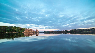 rock formation and body of water, landscape