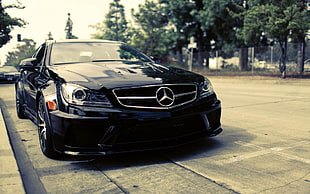 black Mercedes-Benz vehicle, car, Mercedes-Benz HD wallpaper