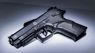 black semi-automatic pistol, gun, pistol, Grand Power P45 HD wallpaper