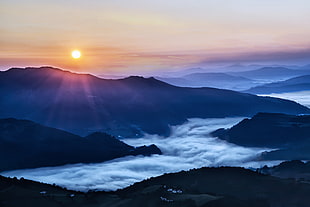 mountains under blue sky