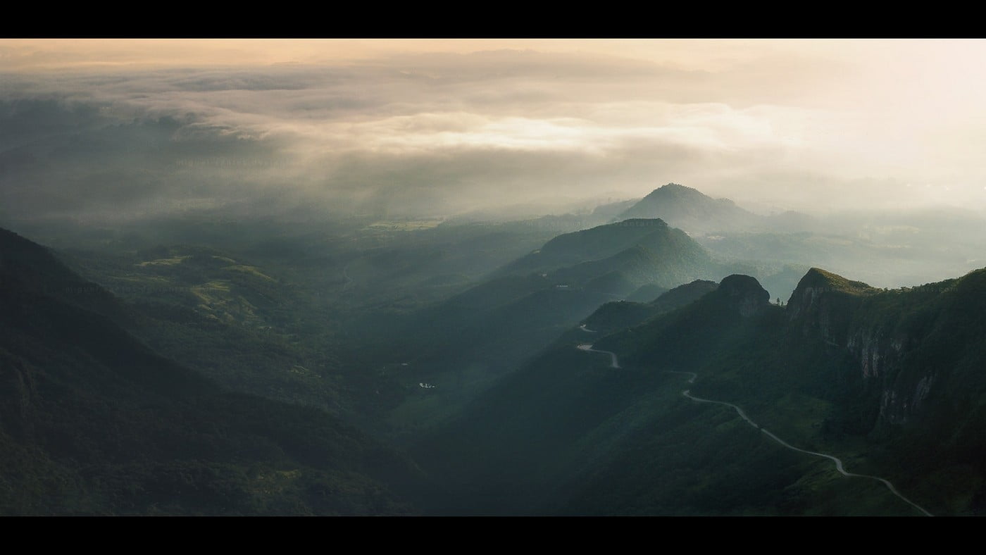 brown mountains, nature, landscape, mist, valley