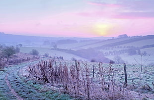 white snow coated mountain, gloucestershire HD wallpaper