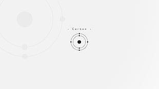 Carbon target logo, minimalism, monochrome, digital art, artwork HD wallpaper