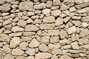 gray rocks, yellow, dry , stones, wall