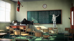 Star Wars, Emperor Palpatine, stormtrooper, school HD wallpaper
