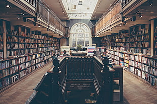 library's interior HD wallpaper