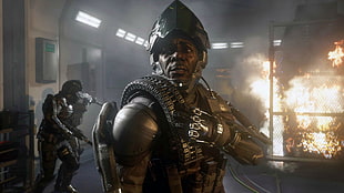 man wearing metal armour, Call of Duty: Advanced Warfare, video games, video game characters, Call of Duty HD wallpaper