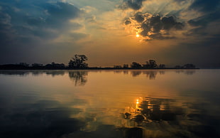 body of water, nature, landscape, calm, clouds