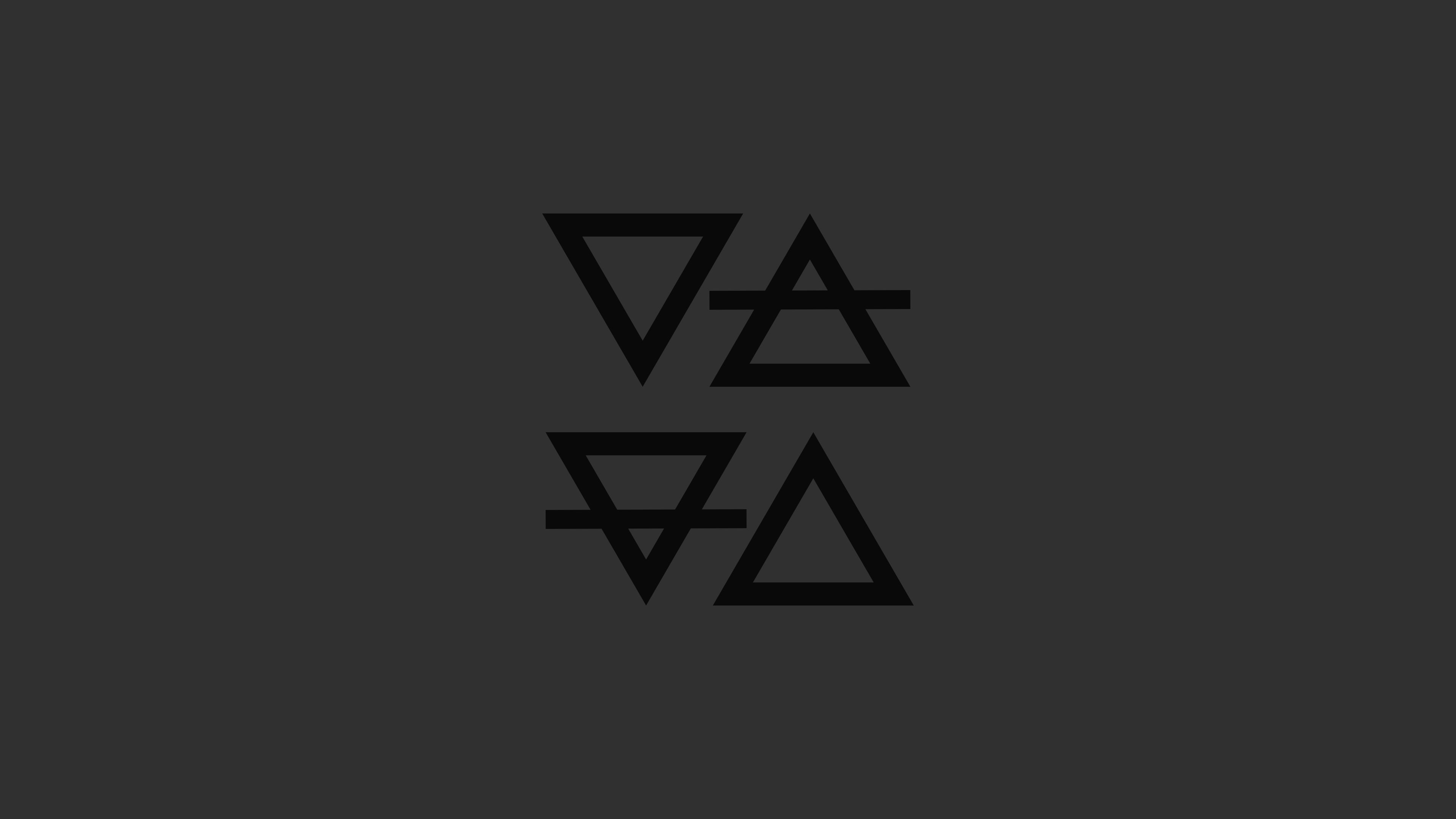 black triangle illustration, minimalism, simple