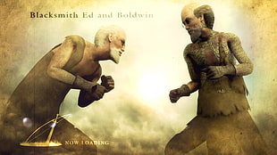 Blacksmith Ed and Boldwin illustration, Demon's Souls, video games HD wallpaper