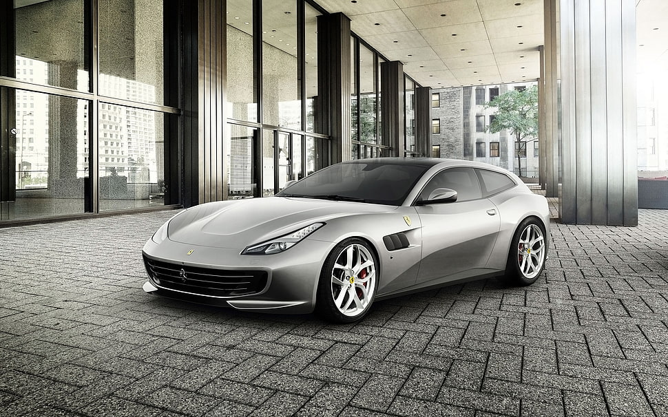 grey coupe HD wallpaper
