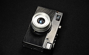 black and gray film camera, camera