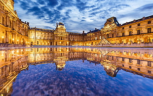 brown and black concrete building, city, Louvre, Paris, France