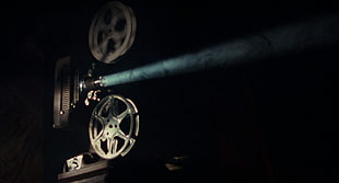 gray vehicle part, film reel, movies HD wallpaper