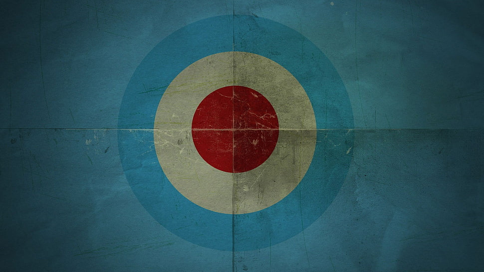 red, blue, and white target, targets HD wallpaper