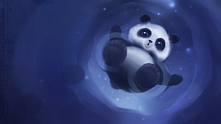 panda illustration HD wallpaper